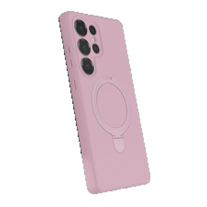 CPT05 Samsung Galaxy S24 Ultra Regal Magsafe Standlı Kapak - Açık Pembe
