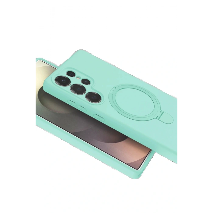 CPT05 Samsung Galaxy S24 Ultra Regal Magsafe Standlı Kapak - Su Yeşili