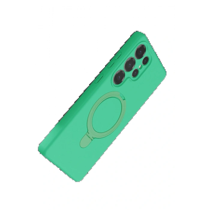CPT05 Samsung Galaxy S24 Ultra Regal Magsafe Standlı Kapak - Yeşil