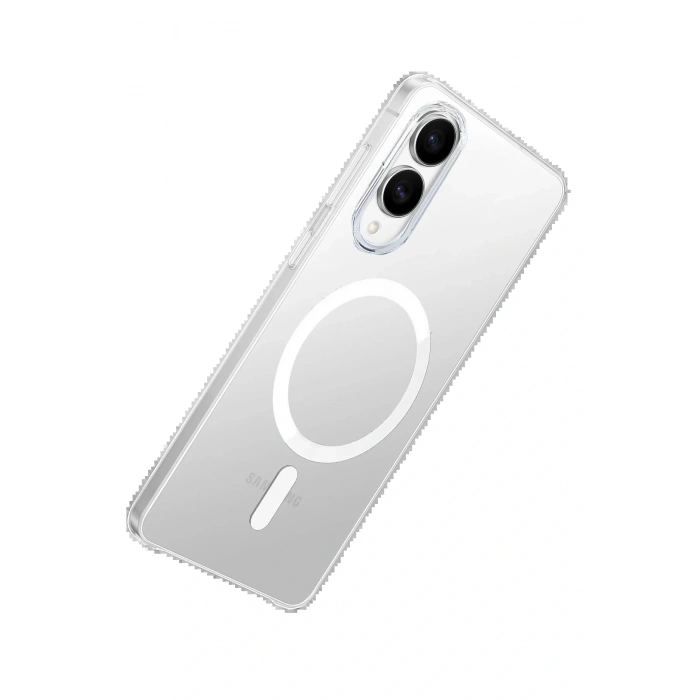 CPT05 Samsung Galaxy S25 Edge Kılıf PC Zara Magsafe Şeffaf Kılıf - Şeffaf