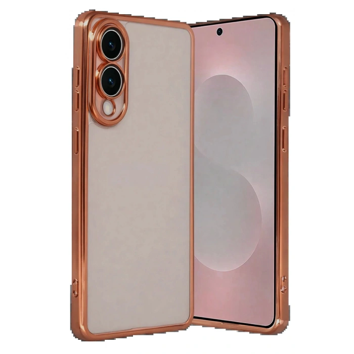 CPT05 Samsung Galaxy S25 Edge Lensli Silikon - Çöl Titanyum