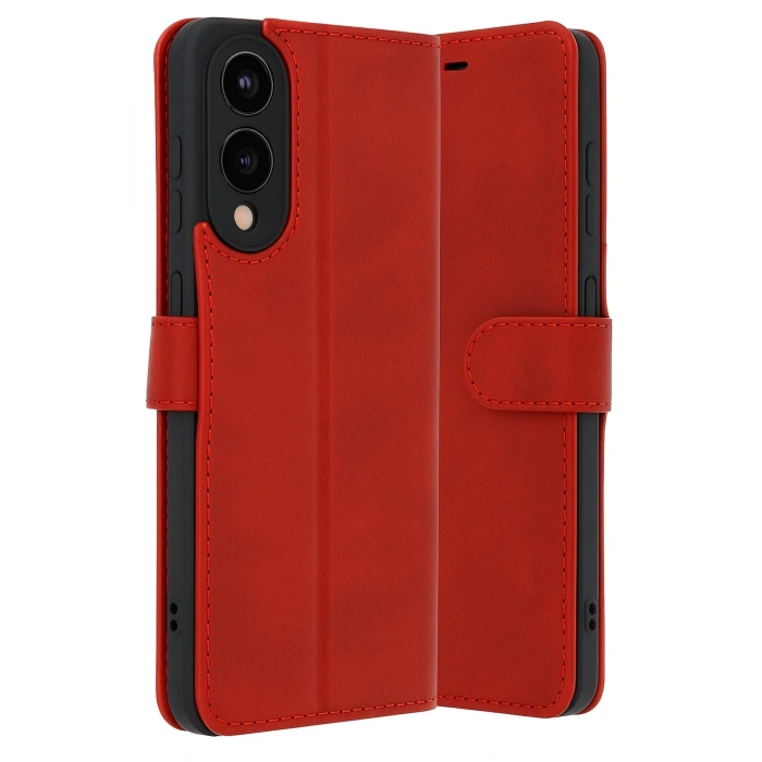 CPT05 Samsung Galaxy S25 Edge Trend S Plus Kapaklı Kılıf - Kırmızı