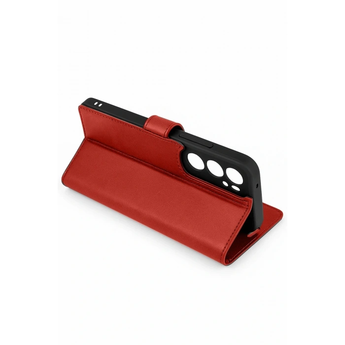 CPT05 Samsung Galaxy S25 Edge Trend S Plus Kapaklı Kılıf - Kırmızı