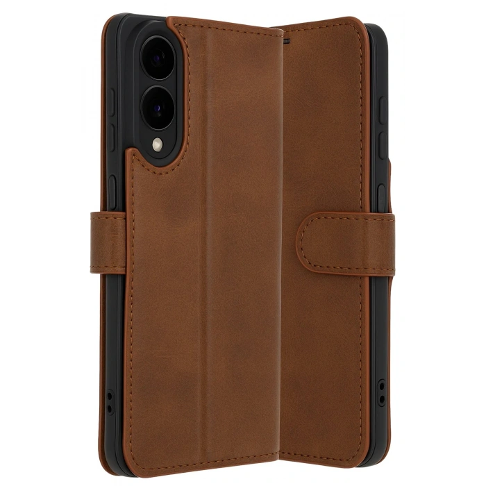 CPT05 Samsung Galaxy S25 Edge Trend S Plus Kapaklı Kılıf - Taba