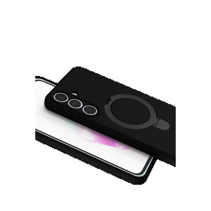 CPT05 Samsung Galaxy S25 FE Regal Magsafe Standlı Kapak - Siyah