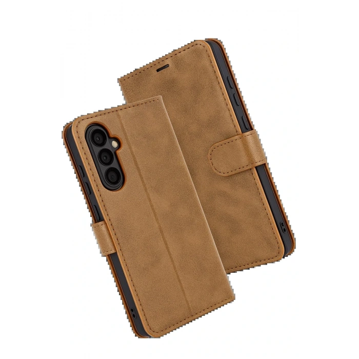 CPT05 Samsung Galaxy S25 FE Trend S Plus Kapaklı Kılıf - Taba