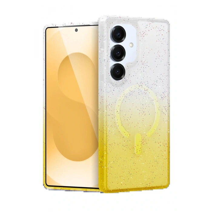 CPT05 Samsung Galaxy S25 Pummel Shiny Magsafe Kapak - Gold