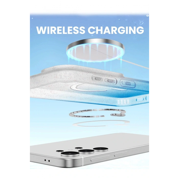 CPT05 Samsung Galaxy S25 Pummel Shiny Magsafe Kapak - Gold