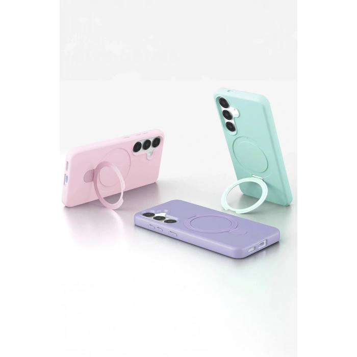 CPT05 Samsung Galaxy S25 Regal Magsafe Standlı Kapak - Çöl Titanyum