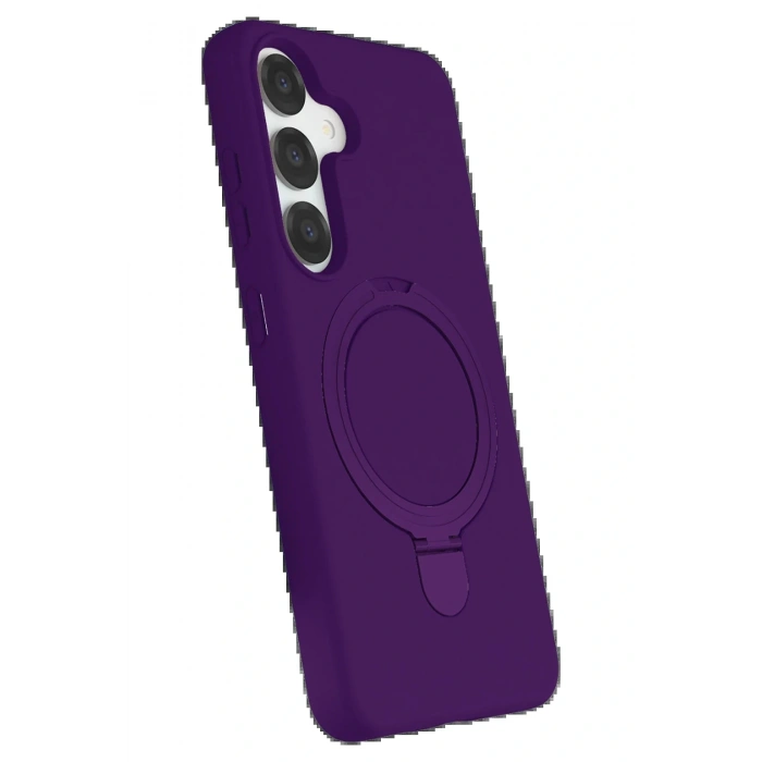 CPT05 Samsung Galaxy S25 Regal Magsafe Standlı Kapak - Derin Mor