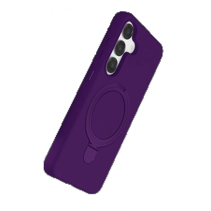 CPT05 Samsung Galaxy S25 Regal Magsafe Standlı Kapak - Derin Mor