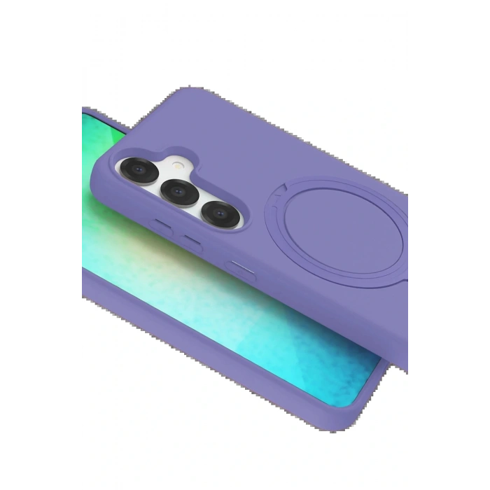 CPT05 Samsung Galaxy S25 Regal Magsafe Standlı Kapak - Lila