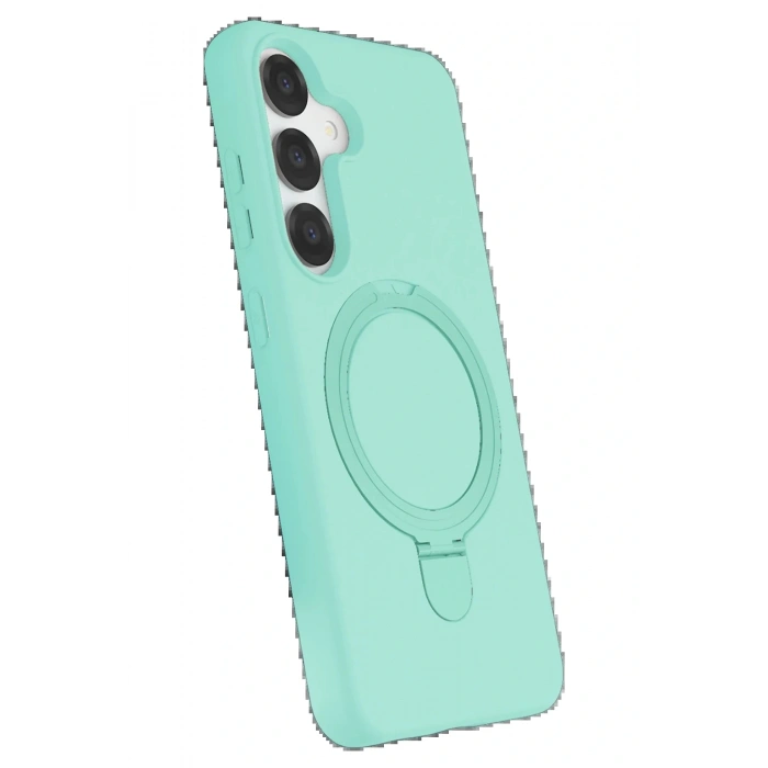 CPT05 Samsung Galaxy S25 Regal Magsafe Standlı Kapak - Su Yeşili