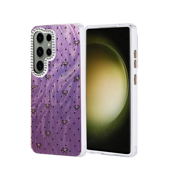 CPT05 Samsung Galaxy S25 Ultra Kılıf Blade Aynalı Desenli Kapak - Desen 2