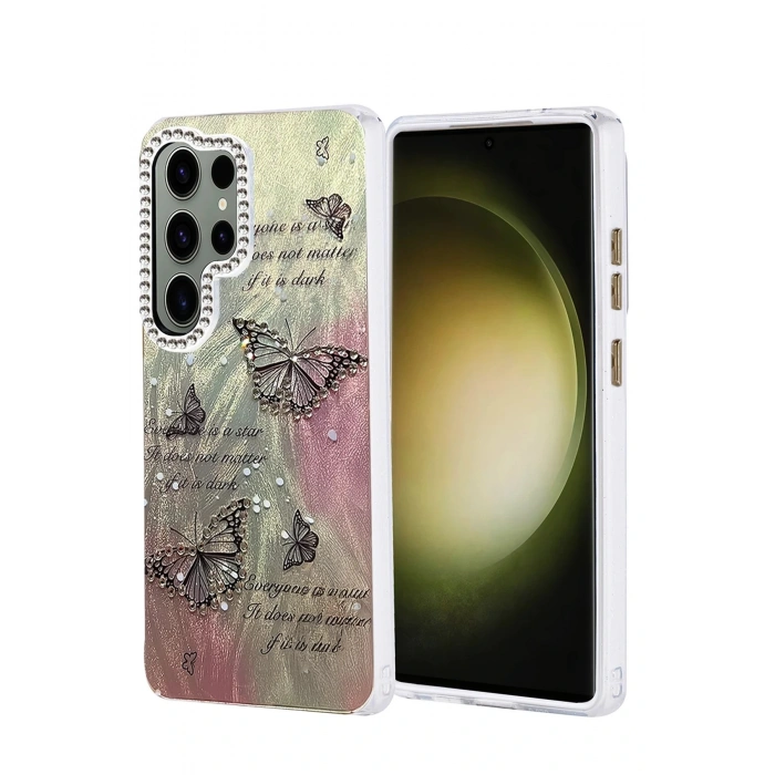 CPT05 Samsung Galaxy S25 Ultra Kılıf Blade Aynalı Desenli Kapak - Desen 6