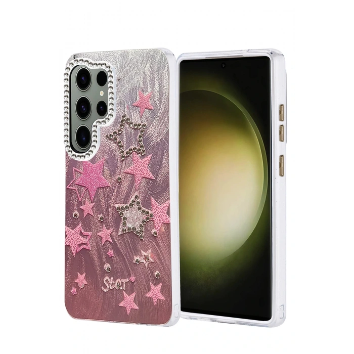 CPT05 Samsung Galaxy S25 Ultra Kılıf Blade Aynalı Desenli Kapak - Desen 7