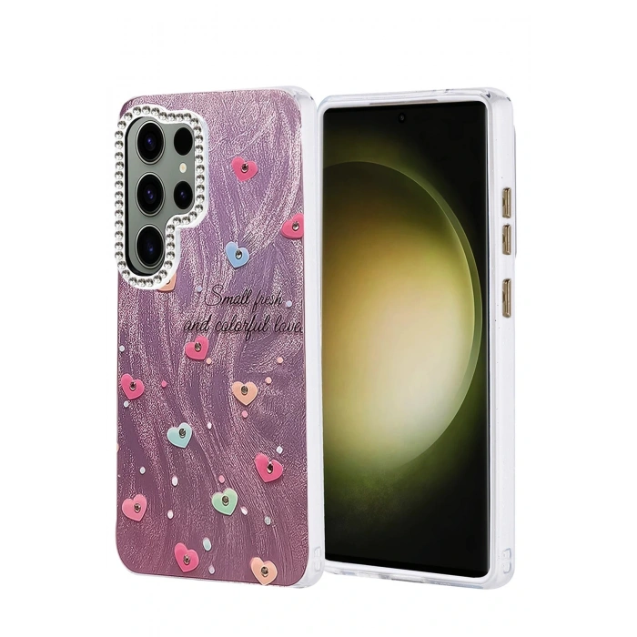 CPT05 Samsung Galaxy S25 Ultra Kılıf Blade Aynalı Desenli Kapak - Desen 8