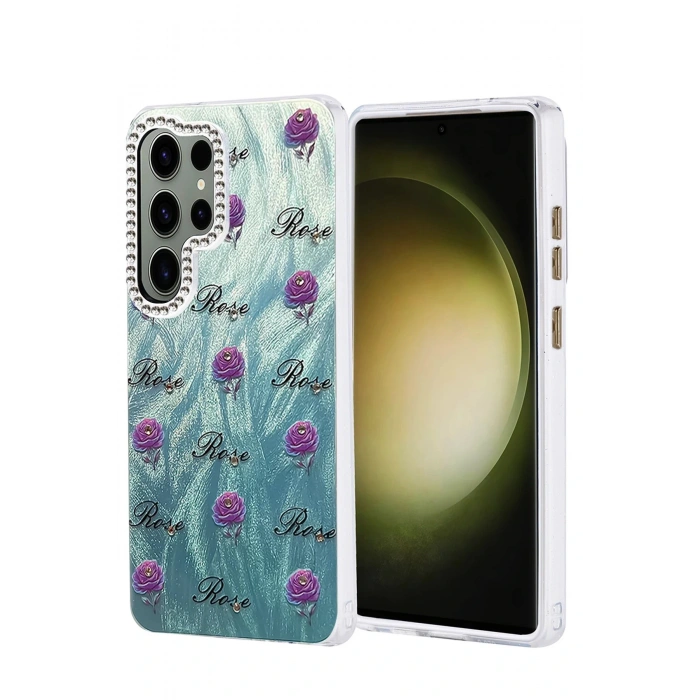 CPT05 Samsung Galaxy S25 Ultra Kılıf Blade Aynalı Desenli Kapak - Desen 9