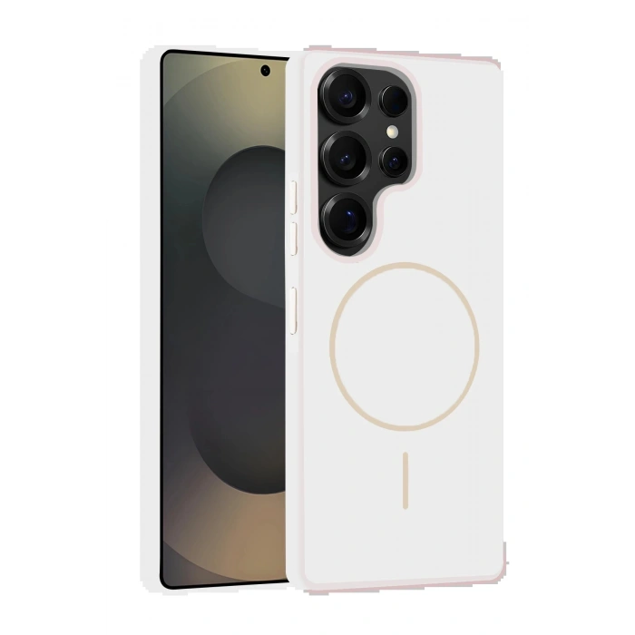 CPT05 Samsung Galaxy S25 Ultra Kılıf Jully Magsafe Kapak - Beyaz