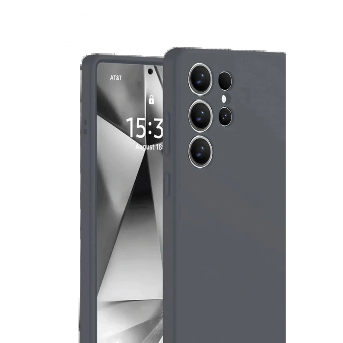 CPT05 Samsung Galaxy S25 Ultra Kılıf Nano içi Kadife Silikon - Gri