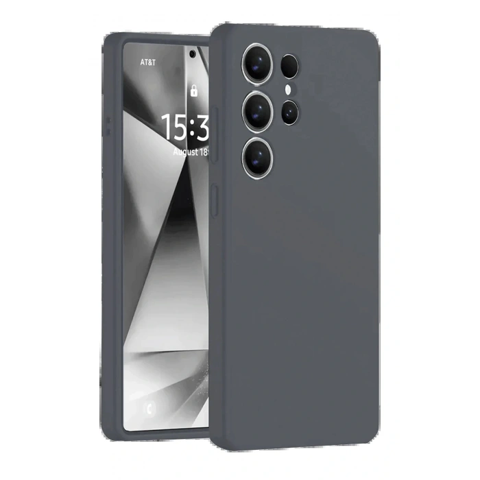 CPT05 Samsung Galaxy S25 Ultra Kılıf Nano içi Kadife Silikon - Gri