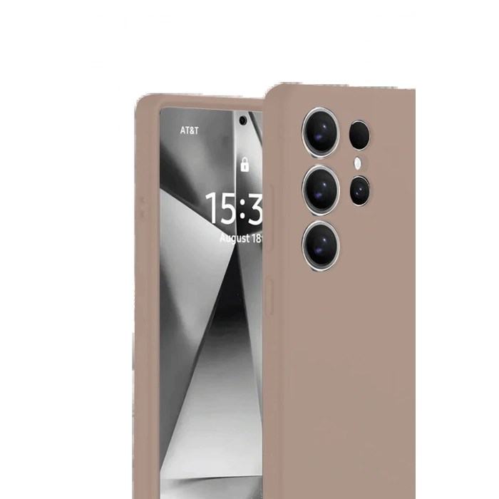 CPT05 Samsung Galaxy S25 Ultra Kılıf Nano içi Kadife Silikon - Pudra