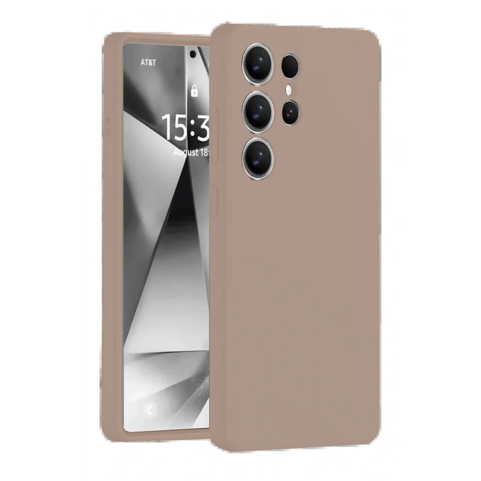 CPT05 Samsung Galaxy S25 Ultra Kılıf Nano içi Kadife Silikon - Pudra