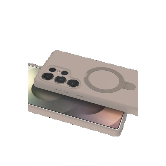 CPT05 Samsung Galaxy S25 Ultra Regal Magsafe Standlı Kapak - Çöl Titanyum