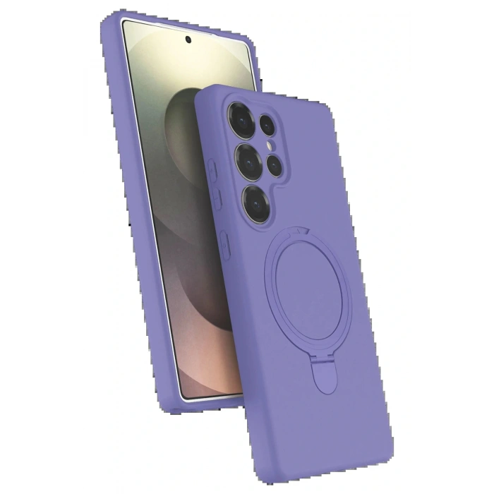 CPT05 Samsung Galaxy S25 Ultra Regal Magsafe Standlı Kapak - Lila