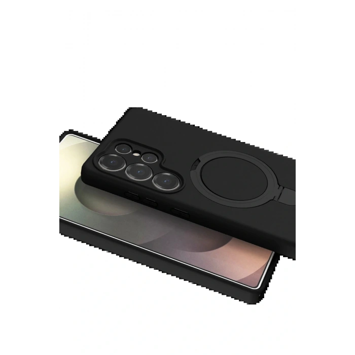 CPT05 Samsung Galaxy S25 Ultra Regal Magsafe Standlı Kapak - Siyah