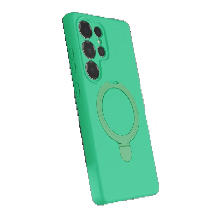 CPT05 Samsung Galaxy S25 Ultra Regal Magsafe Standlı Kapak - Yeşil