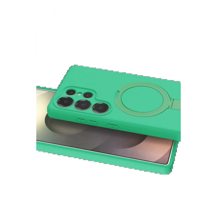 CPT05 Samsung Galaxy S25 Ultra Regal Magsafe Standlı Kapak - Yeşil