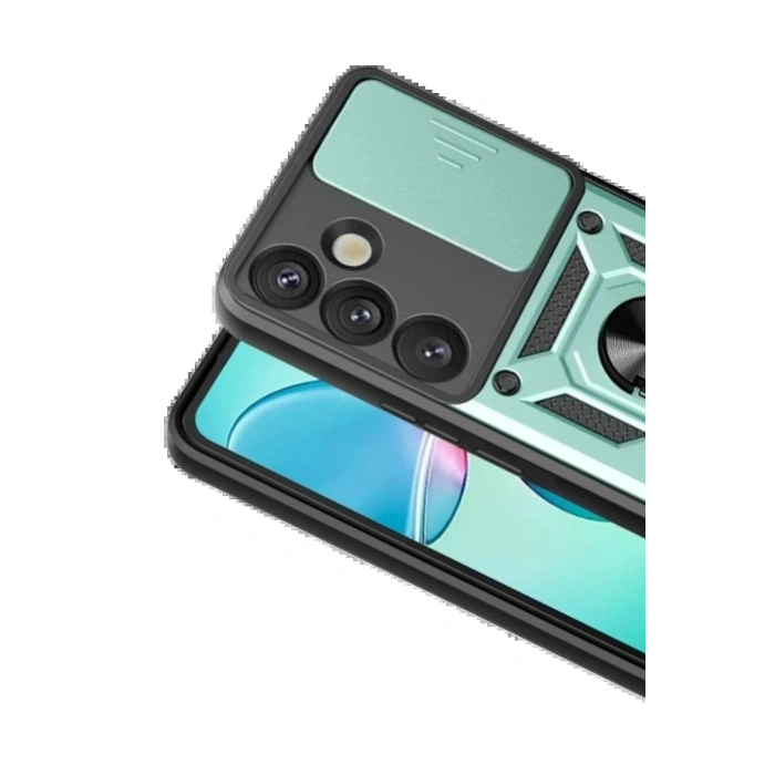 CPT05 Samsung Galaxy S26 Pars Lens Yüzüklü Silikon - Yeşil