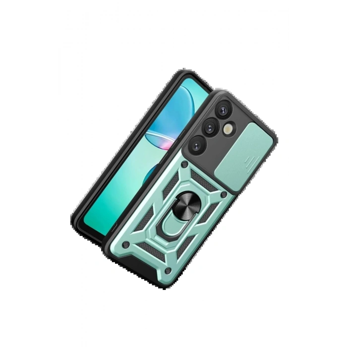 CPT05 Samsung Galaxy S26 Plus Pars Lens Yüzüklü Silikon - Yeşil