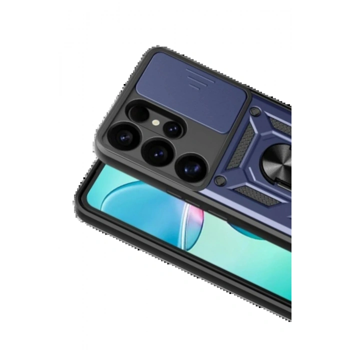 CPT05 Samsung Galaxy S26 Ultra Pars Lens Yüzüklü Silikon - Lacivert