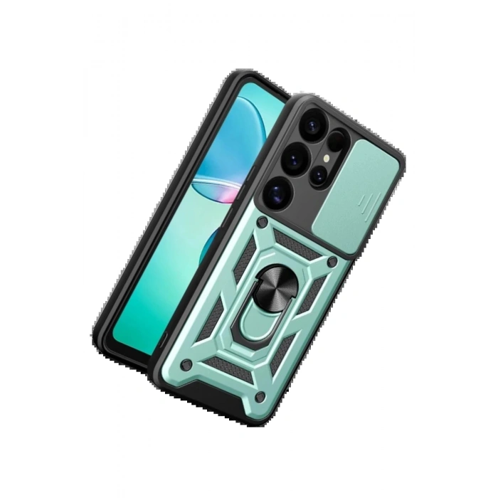 CPT05 Samsung Galaxy S26 Ultra Pars Lens Yüzüklü Silikon - Yeşil