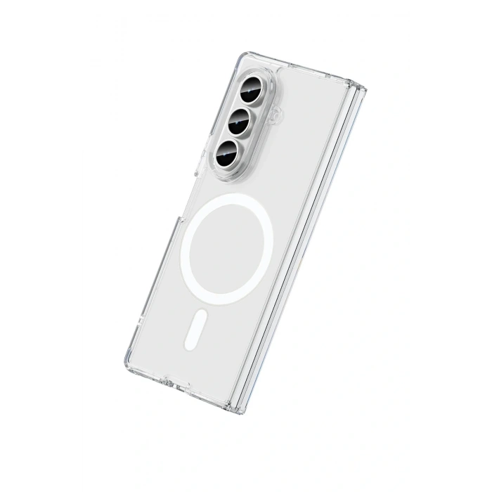 CPT05 Samsung Galaxy Z Fold 7 Kılıf Magneticsafe Şeffaf Silikon - Şeffaf