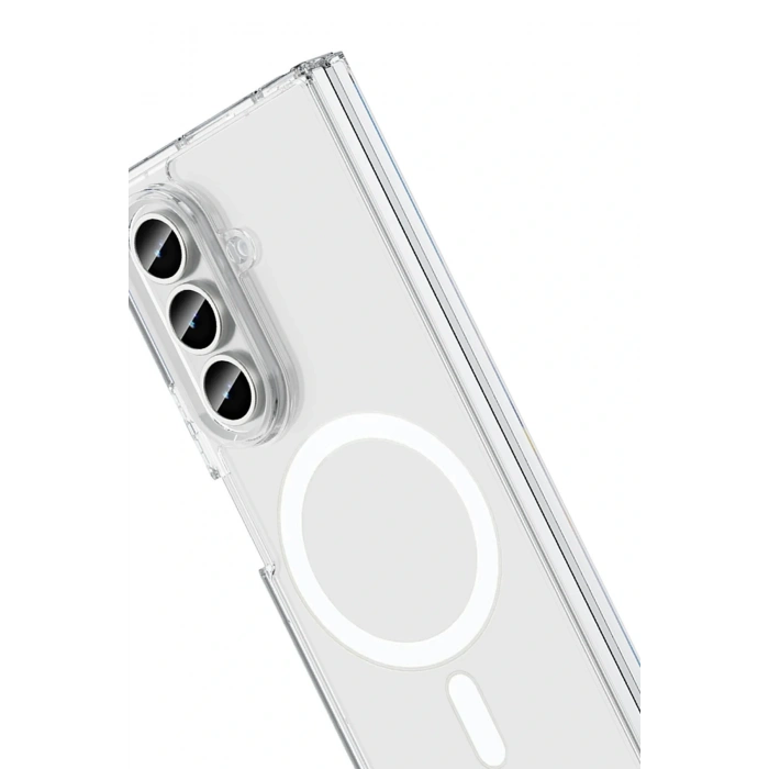 CPT05 Samsung Galaxy Z Fold 7 Kılıf Magneticsafe Şeffaf Silikon - Şeffaf
