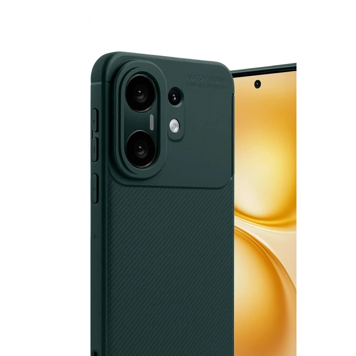 CPT05 Vivo X200 FE Auto Focus Karbon Kapak - Koyu Yeşil