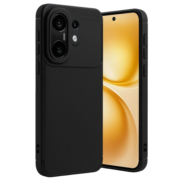 CPT05 Vivo X200 FE Auto Focus Karbon Kapak - Siyah