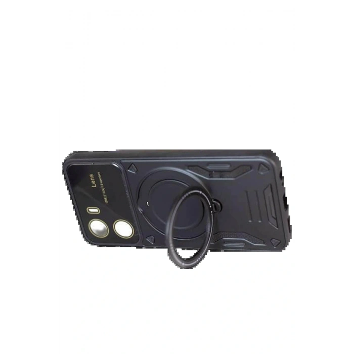 CPT05 Vivo Y16 Kılıf Joy Lens Standlı Kapak - Siyah