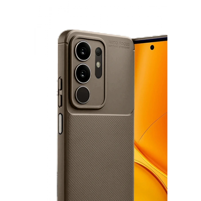 CPT05 Vivo Y29S Auto Focus Karbon Kapak - Kahverengi