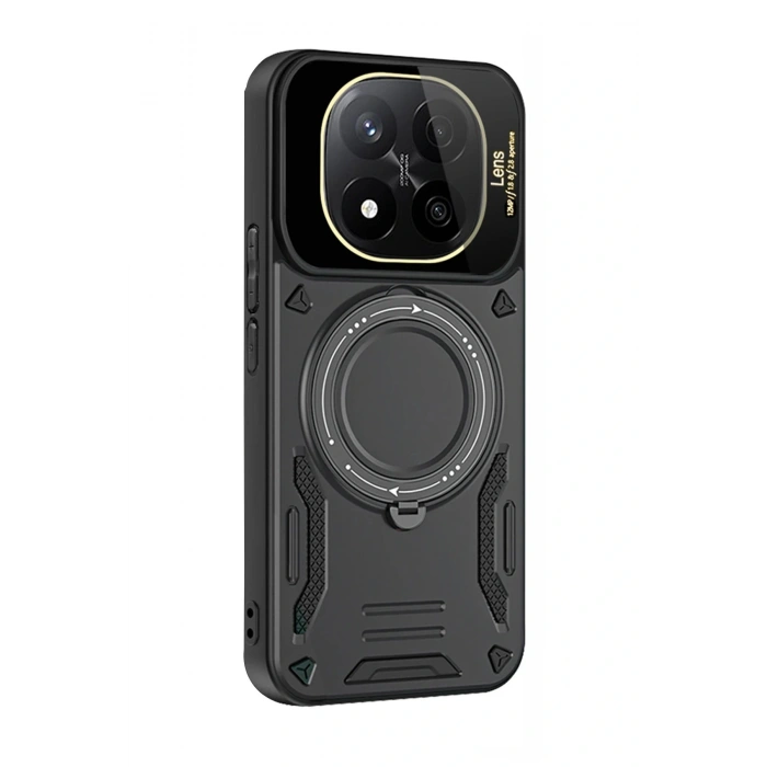 CPT05 Xiaomi 14T Pro Kılıf Joy Lens Standlı Kapak - Siyah