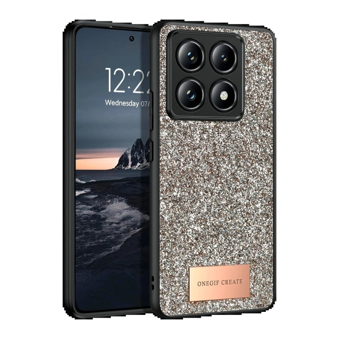 CPT05 Xiaomi Mi 14T Pro Bright Simli Kapak - Gold