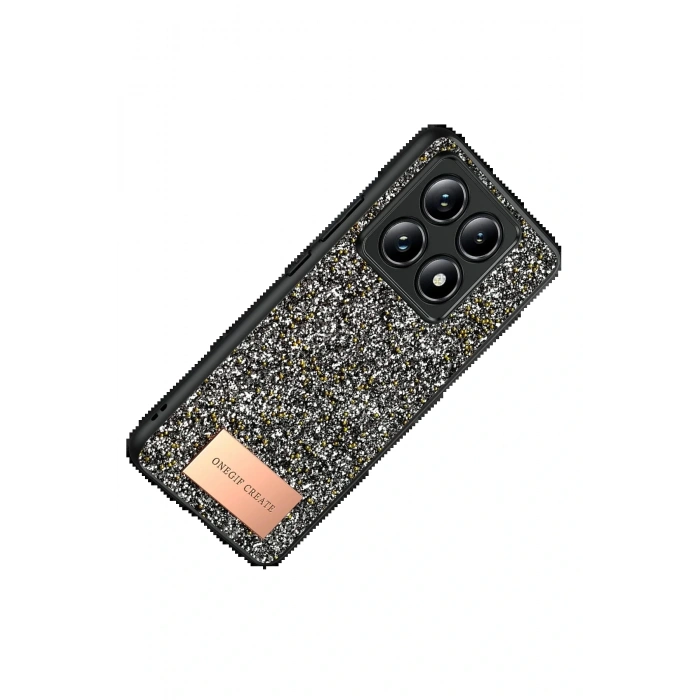 CPT05 Xiaomi Mi 14T Pro Bright Simli Kapak - Gümüş