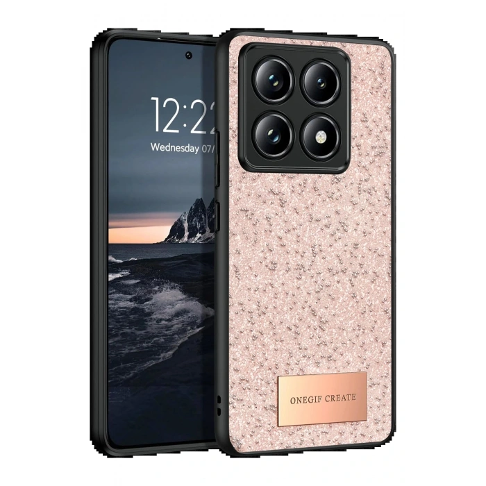 CPT05 Xiaomi Mi 14T Pro Bright Simli Kapak - Pembe