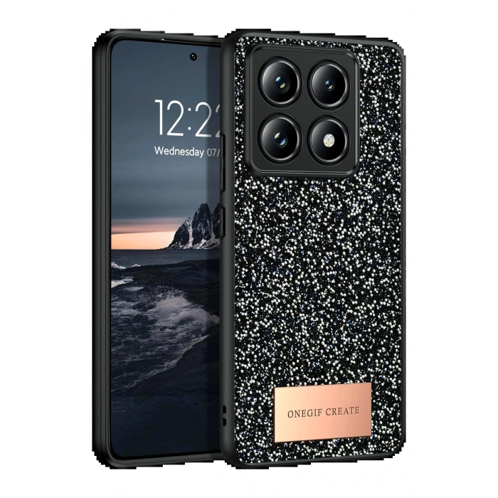 CPT05 Xiaomi Mi 14T Pro Bright Simli Kapak - Siyah