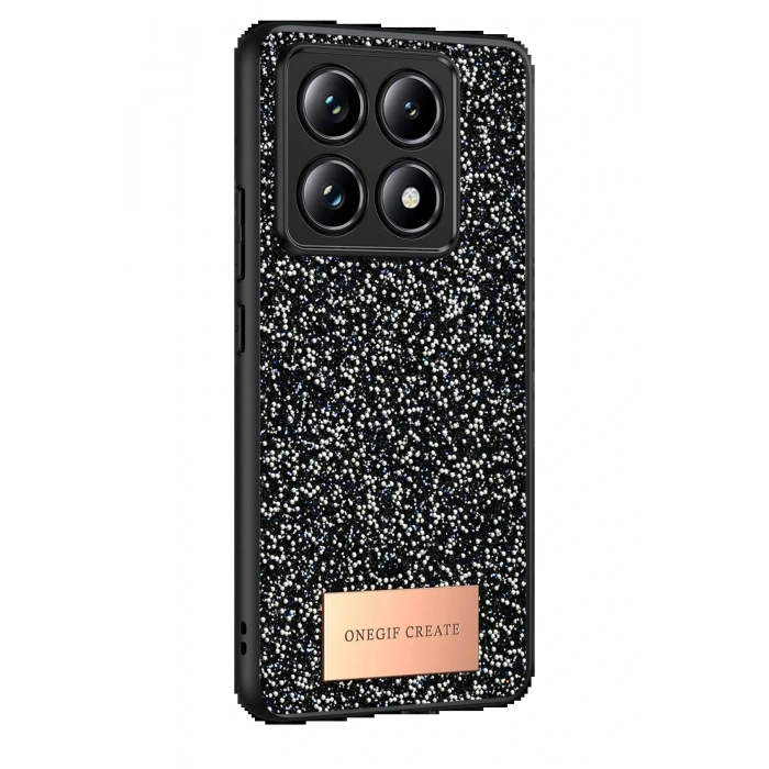 CPT05 Xiaomi Mi 14T Pro Bright Simli Kapak - Siyah