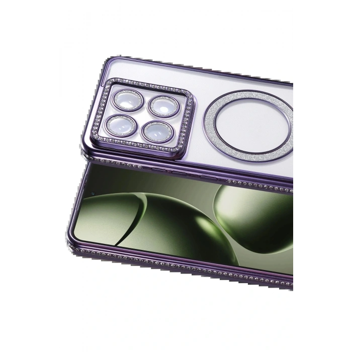 CPT05 Xiaomi Mi 14T Pro Joke Simli Magneticsafe Kılıf - Derin Mor