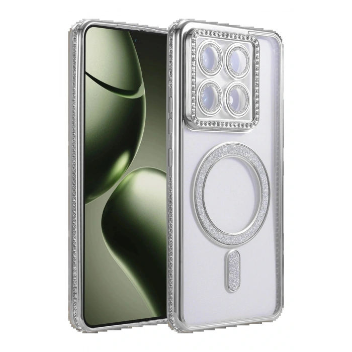 CPT05 Xiaomi Mi 14T Pro Joke Simli Magneticsafe Kılıf - Gümüş